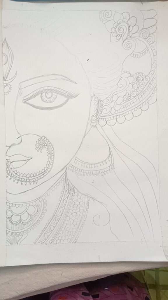 Art of Devi Durga in 5 Steps: Acrylic Painting